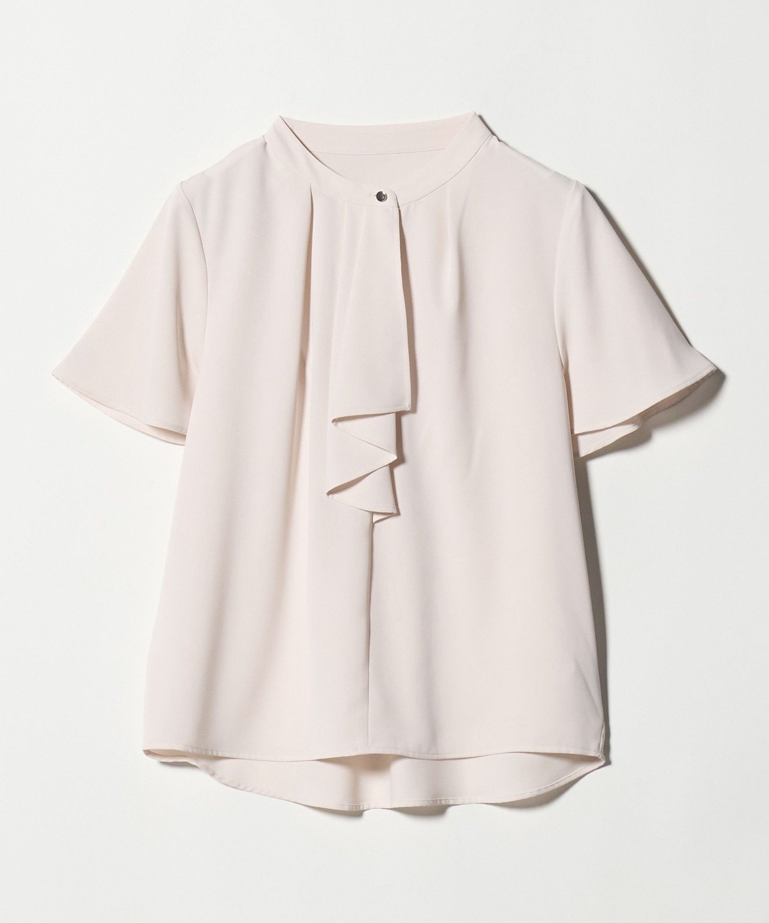 【ユナイテッドアローズ/UNITED ARROWS】のフロントラッフル ショートスリーブブラウス A DAY IN THE LIFE 人気、トレンドファッション・服の通販 founy(ファニー) 　ファッション　Fashion　レディースファッション　Fashion for Women　トップス・カットソー　Cut & Sew Tops　シャツ・ブラウス・オフィスカジュアル　Elegant Blouses & Button-Ups　インナー　Innerwear　オケージョン　Occasion Wear　洗える　Machine Washable　サテン　Satin, Glossy Fabric　ジャケット　Jacket, Outerwear　ストライプ　Stripe, Striped Pattern　スリーブ　Sleeve, Long Sleeve / Short Sleeve　とろみ　Fluid, Flowy Fabric　トレンド　Trend, Trending Now　バランス　Balance, Style Balance　フレア　Flare, Flared　半袖　Short Sleeve, Half Sleeve　メタル　Metal, Metal Parts　ラッフル　Ruffle, Frill　アウトレット　Outlet / Clearance　エレガント 上品　Elegant　セレモニー　Ceremony　ビジネス 仕事 通勤　Business / Work / Commuting　 other-1|ID: prp329100004933848 ipo3291000000037031738