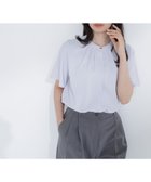 【ナチュラル ビューティー ベーシック/NATURAL BEAUTY BASIC】のフロントタックフレアスリーブブラウス ブルー|ID: prp329100004933853 ipo3291000000037031761