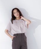 【ナチュラル ビューティー ベーシック/NATURAL BEAUTY BASIC】のフロントタックフレアスリーブブラウス ピンクベージュ|ID: prp329100004933853 ipo3291000000037031763