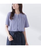 【ナチュラル ビューティー ベーシック/NATURAL BEAUTY BASIC】のフロントタックフレアスリーブブラウス ネイビーブルー1|ID: prp329100004933853 ipo3291000000037031764