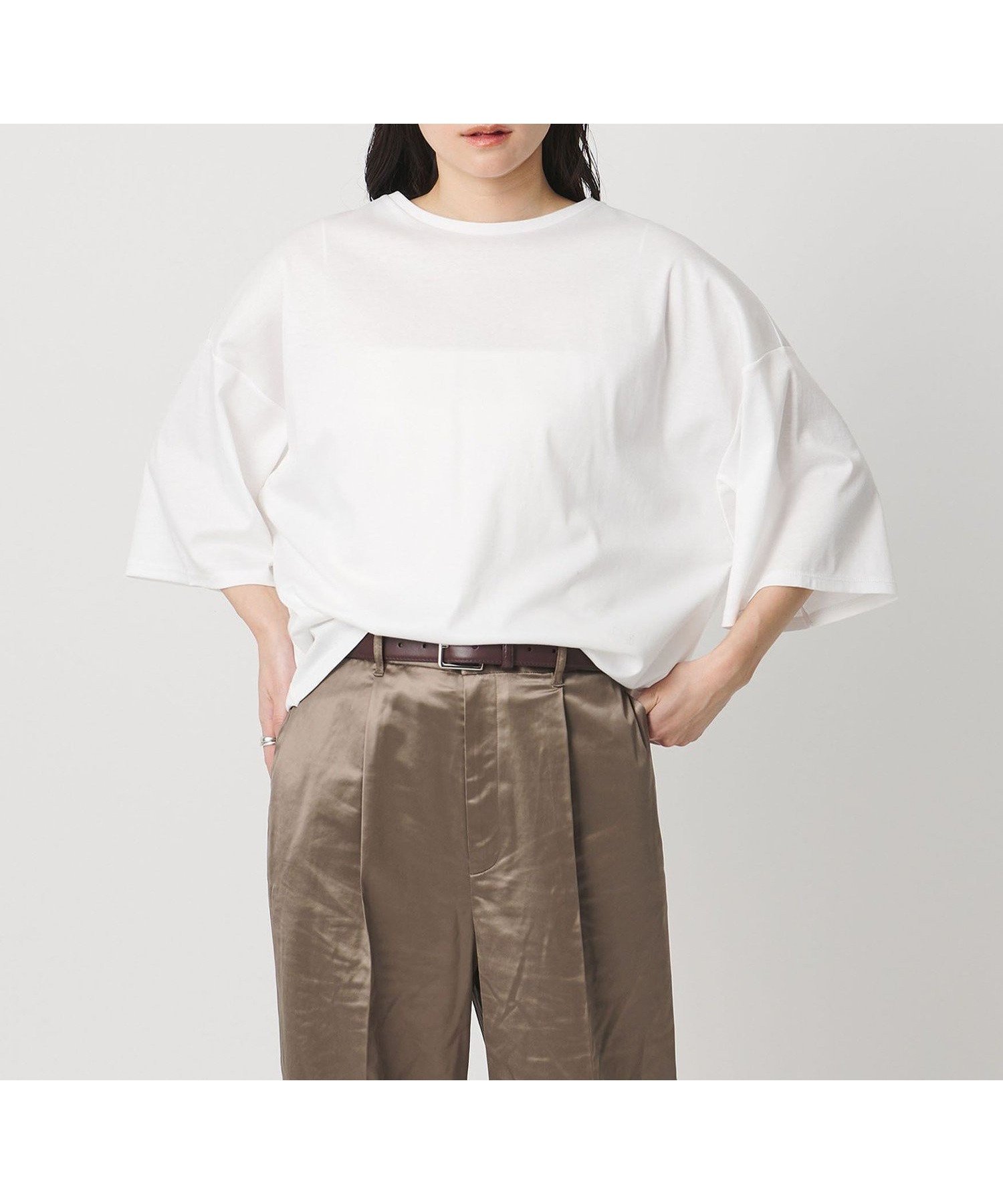 【ビューティ&ユース ユナイテッドアローズ/BEAUTY&YOUTH / UNITED ARROWS】のMARW UNITED ARROWS オーバーサイズ Tシャツ 汗ジミ防止 インテリア・キッズ・メンズ・レディースファッション・服の通販 founy(ファニー) 　ファッション　Fashion　レディースファッション　Fashion for Women　トップス・カットソー　Cut & Sew Tops　シャツ・ブラウス・オフィスカジュアル　Elegant Blouses & Button-Ups　ロングTシャツ・Tシャツ　Longline T-Shirts & Tees　シンプル　Simple, Minimal　人気　Popular, Best Seller　フォルム　Silhouette, Form　ビジネス 仕事 通勤　Business / Work / Commuting　WHITE|ID: prp329100004933856 ipo3291000000037031777