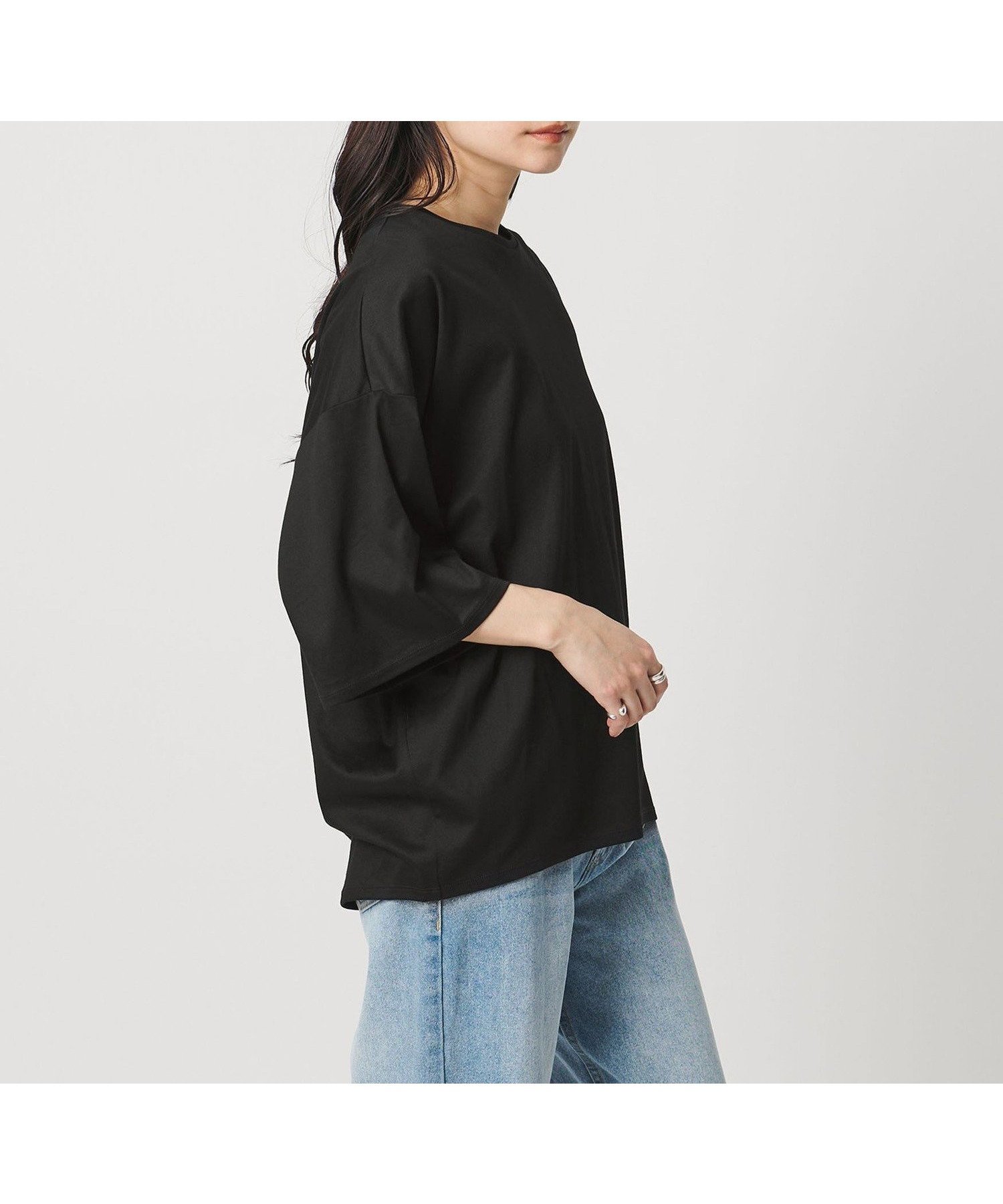 【ビューティ&ユース ユナイテッドアローズ/BEAUTY&YOUTH / UNITED ARROWS】のMARW UNITED ARROWS オーバーサイズ Tシャツ 汗ジミ防止 インテリア・キッズ・メンズ・レディースファッション・服の通販 founy(ファニー) 　ファッション　Fashion　レディースファッション　Fashion for Women　トップス・カットソー　Cut & Sew Tops　シャツ・ブラウス・オフィスカジュアル　Elegant Blouses & Button-Ups　ロングTシャツ・Tシャツ　Longline T-Shirts & Tees　シンプル　Simple, Minimal　人気　Popular, Best Seller　フォルム　Silhouette, Form　ビジネス 仕事 通勤　Business / Work / Commuting　BLACK|ID: prp329100004933856 ipo3291000000037031778