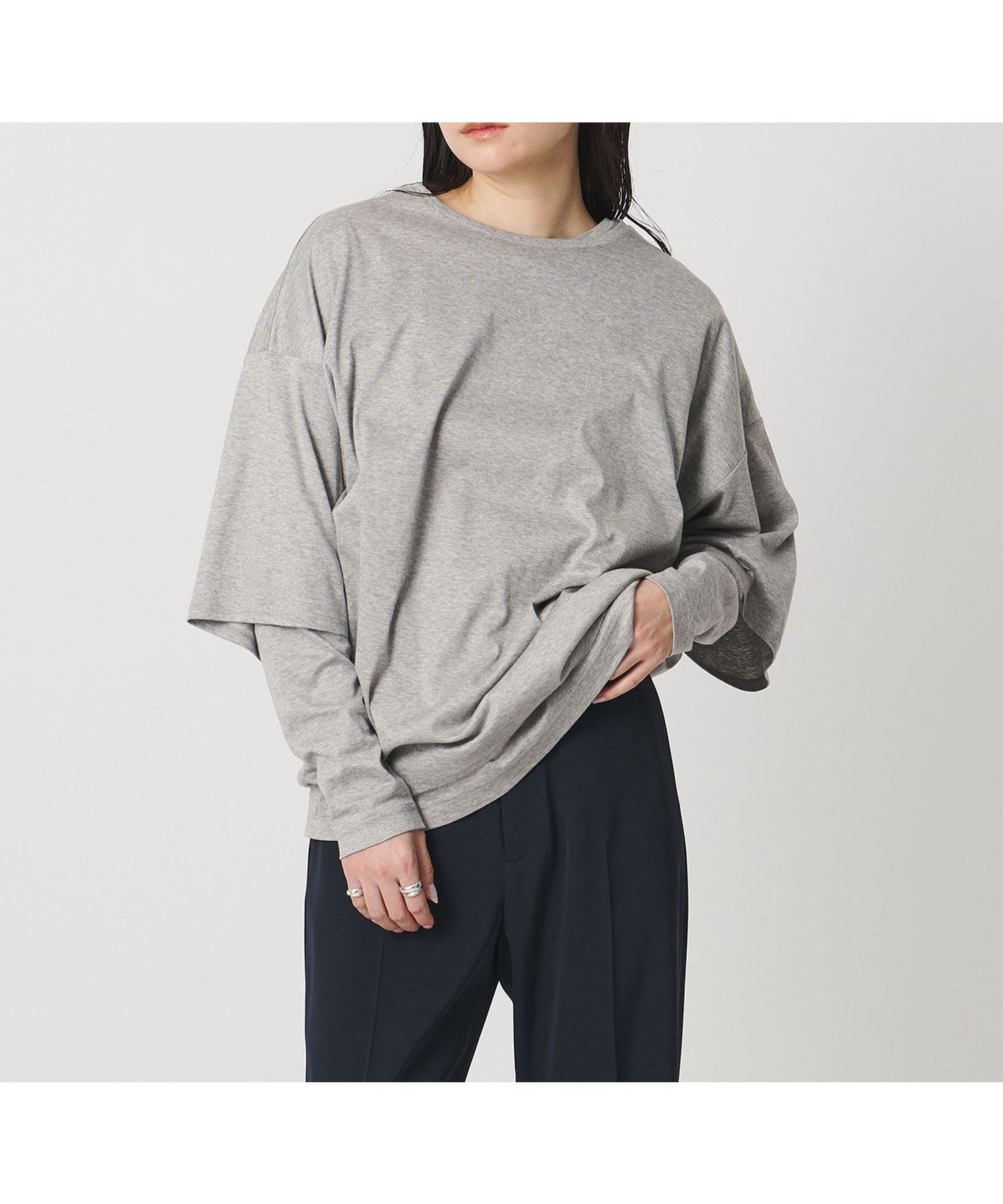 【ビューティ&ユース ユナイテッドアローズ/BEAUTY&YOUTH / UNITED ARROWS】のMARW UNITED ARROWS オーバーサイズ Tシャツ 汗ジミ防止 インテリア・キッズ・メンズ・レディースファッション・服の通販 founy(ファニー) 　ファッション　Fashion　レディースファッション　Fashion for Women　トップス・カットソー　Cut & Sew Tops　シャツ・ブラウス・オフィスカジュアル　Elegant Blouses & Button-Ups　ロングTシャツ・Tシャツ　Longline T-Shirts & Tees　シンプル　Simple, Minimal　人気　Popular, Best Seller　フォルム　Silhouette, Form　ビジネス 仕事 通勤　Business / Work / Commuting　MD.GRAY|ID: prp329100004933856 ipo3291000000037031780