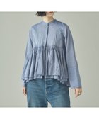 【カレンソロジー/Curensology】のシャンブレーレイヤードギャザーブラウス 人気、トレンドファッション・服の通販 founy(ファニー) ファッション Fashion レディースファッション Fashion for Women トップス・カットソー Cut & Sew Tops シャツ・ブラウス・オフィスカジュアル Elegant Blouses & Button-Ups エレガント 上品 Elegant ヴィンテージ Vintage Style カーディガン Cardigan, Knitwear ギャザー Gathered, Ruffled シャンブレー Chambray, Denim-Like Fabric バランス Balance, Style Balance ロング Long, Long-Length thumbnail サックス|ID: prp329100004933862 ipo3291000000037031806