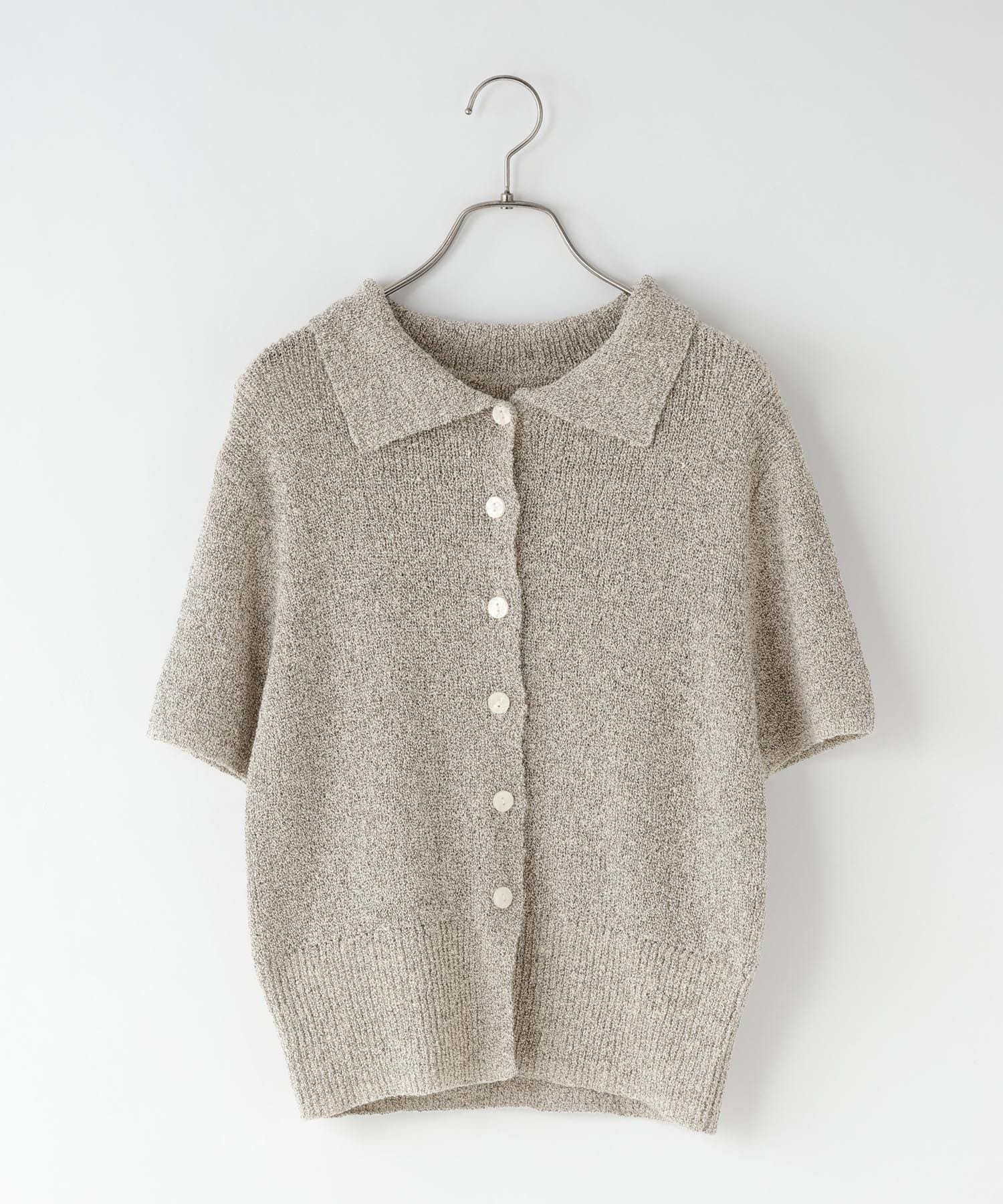 【ローリーズファーム/LOWRYS FARM】のメランジニットポロカーディガン5S インテリア・キッズ・メンズ・レディースファッション・服の通販 founy(ファニー) 　ファッション　Fashion　レディースファッション　Fashion for Women　トップス・カットソー　Cut & Sew Tops　ニット　Knit Tops & Sweaters　カーディガン・羽織り　Layered Style Cardigans　インナー　Innerwear　デニム　Denim, Jeans Material　ノースリーブ　Sleeveless, No-Sleeve　メランジ　Melange, Mixed Yarn　グレー12|ID: prp329100004933863 ipo3291000000037031810