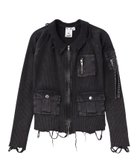 【エックスガール/X-girl】のDISTRESSED WOVEN MIX ZIP UP TOP 人気、トレンドファッション・服の通販 founy(ファニー) ファッション Fashion レディースファッション Fashion for Women ワンピース Dresses クラッシュ Distressed, Crashed Style コンパクト Compact, Small Size デニム Denim, Jeans Material トレンド Trend, Trending Now 人気 Popular, Best Seller 長袖 Long Sleeve, Full Sleeve ポケット Pocket, Pocket Detail ワンポイント One Point, Statement Accent A/W・秋冬 Autumn/Winter おすすめ Recommended / Our Picks thumbnail BLACK|ID: prp329100004933874 ipo3291000000037031854