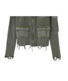 【エックスガール/X-girl】のDISTRESSED WOVEN MIX ZIP UP TOP 人気、トレンドファッション・服の通販 founy(ファニー) ファッション Fashion レディースファッション Fashion for Women ワンピース Dresses クラッシュ Distressed, Crashed Style コンパクト Compact, Small Size デニム Denim, Jeans Material トレンド Trend, Trending Now 人気 Popular, Best Seller 長袖 Long Sleeve, Full Sleeve ポケット Pocket, Pocket Detail ワンポイント One Point, Statement Accent A/W・秋冬 Autumn/Winter おすすめ Recommended / Our Picks thumbnail OLIVE|ID: prp329100004933874 ipo3291000000037031855