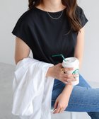 【アンドミー/andme】のきれいめ ポンチ フレンチスリーブ トップス ブラック|ID: prp329100004933875 ipo3291000000037031857