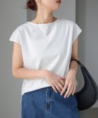 【アンドミー/andme】のきれいめ ポンチ フレンチスリーブ トップス オフホワイト|ID: prp329100004933875 ipo3291000000037031858