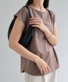 【アンドミー/andme】のきれいめ ポンチ フレンチスリーブ トップス グレージュ|ID: prp329100004933875 ipo3291000000037031860