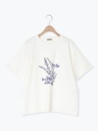 【サマンサモスモス/Samansa Mos2】の【接触冷感】ミニ裏毛切替フラワープリントTシャツ オフホワイト|ID: prp329100004933884 ipo3291000000037031899