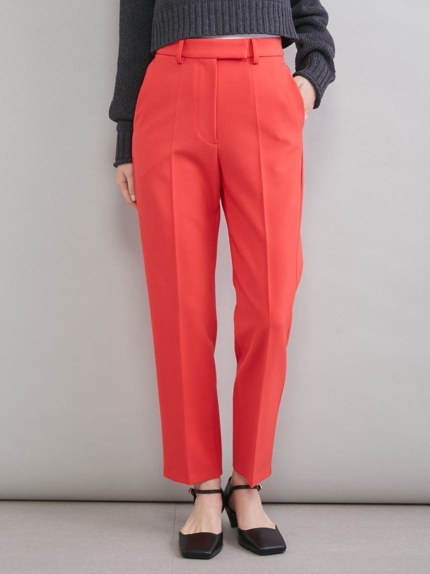 【ミラオーウェン/Mila Owen】の【MILA PANTS】後ろゴムテーパードパンツ インテリア・キッズ・メンズ・レディースファッション・服の通販 founy(ファニー) 　ファッション　Fashion　レディースファッション　Fashion for Women　パンツ　Pants & Trousers　ウォッシャブル　Machine Washable　春　Spring　ストレッチ　Stretch, Stretchy Fabric　スマート　Smart, Elegant　センター　Center, Center Line　定番　Standard, Basic Item　人気　Popular, Best Seller　フロント　Front, Front Design　ベスト　Vest, Waistcoat　ボトム　Bottoms, Lower Wear　マニッシュ　Mannish, Boyish　ビジネス 仕事 通勤　Business / Work / Commuting　RED[046]|ID: prp329100004933887 ipo3291000000037031911