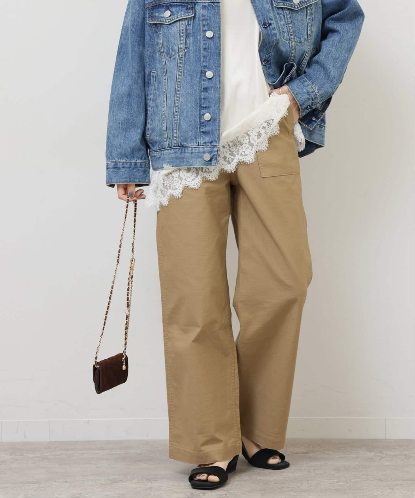 【ジャーナルスタンダード レリューム/JOURNAL STANDARD relume】の《追加2》ワイドベイカーパンツ インテリア・キッズ・メンズ・レディースファッション・服の通販 founy(ファニー) 　ファッション　Fashion　レディースファッション　Fashion for Women　パンツ　Pants & Trousers　2026年　2026　おすすめ　Recommended / Our Picks　カーゴパンツ　Cargo Pants, Utility Pants　シアー　Sheer, See-Through　ストレッチ　Stretch, Stretchy Fabric　レース　Lace, Lace Fabric　ワイド　Wide, Wide Fit　ベージュ|ID: prp329100004933888 ipo3291000000037031915