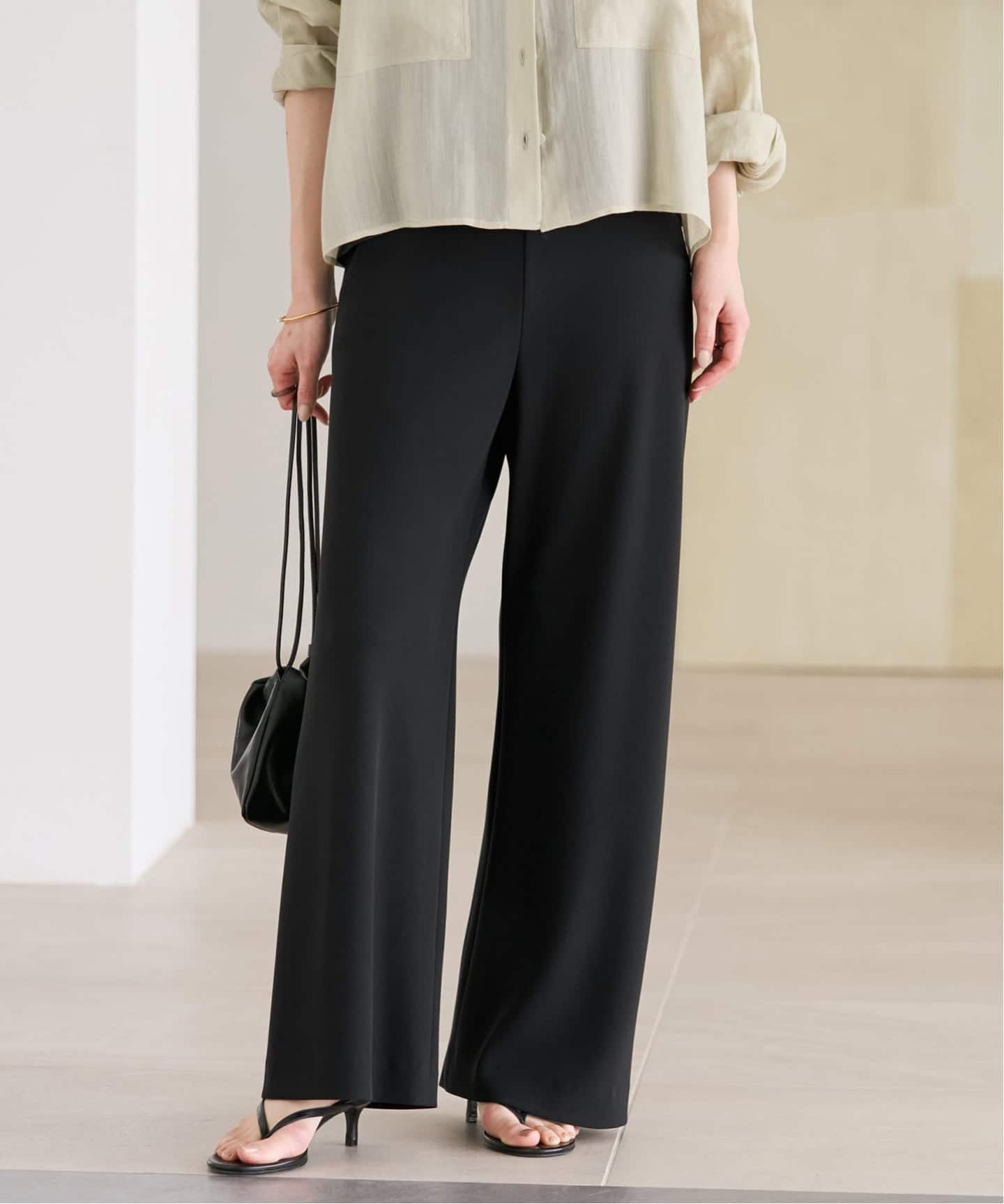 【プラージュ/Plage】の《一部カラーWEB限定追加 》Bias Relax パンツ 10 インテリア・キッズ・メンズ・レディースファッション・服の通販 founy(ファニー) 　ファッション　Fashion　レディースファッション　Fashion for Women　パンツ　Pants & Trousers　スウェット / スエット　Sweatshirt, Sweatwear　ストレート　Straight, Straight Cut　再入荷　Restock / Back in Stock　ブラック|ID: prp329100004933889 ipo3291000000037031919