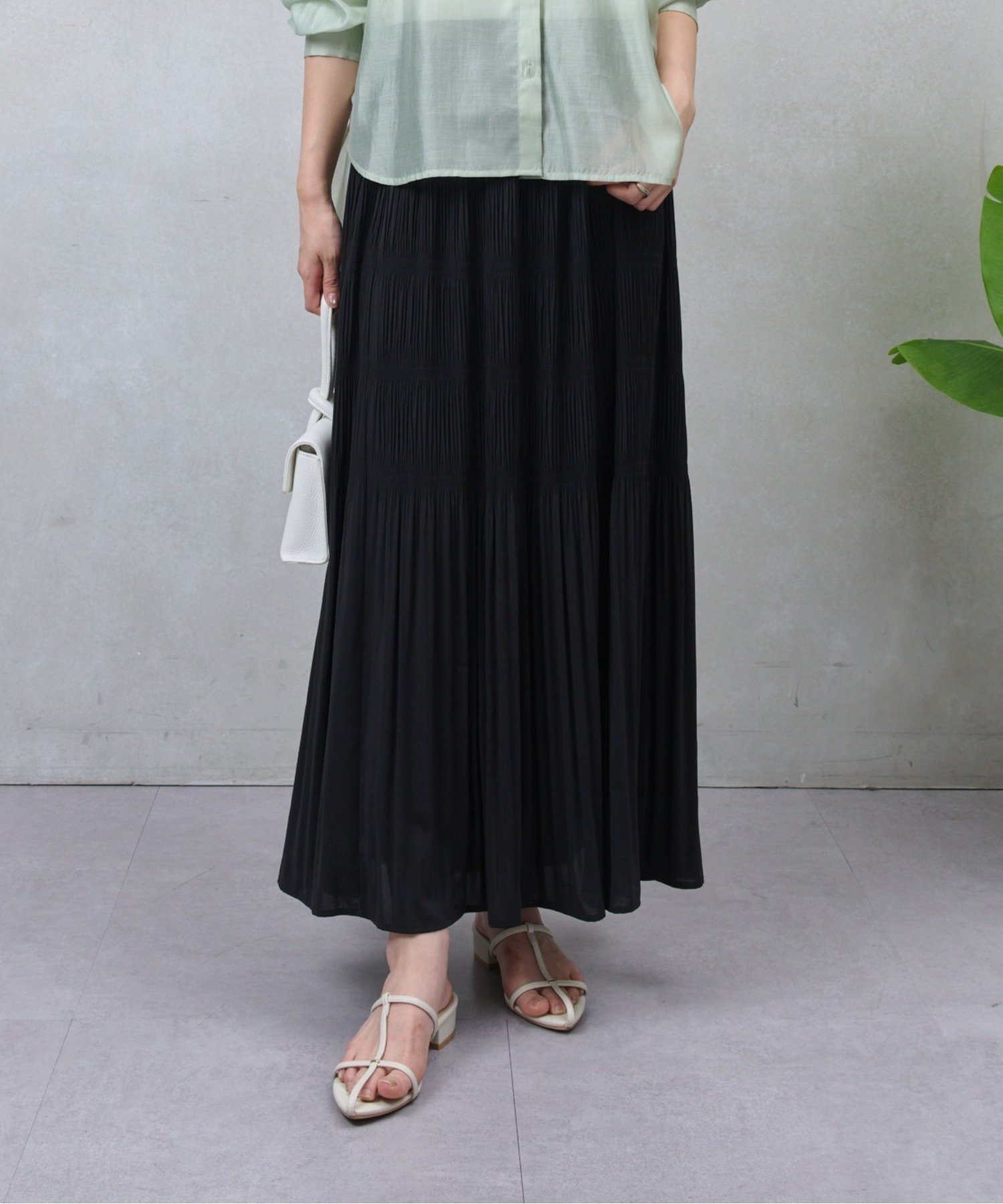 【ジェナ エスパス メルヴェイユ/Jena espace merveilleux】の【動きで魅せる】ランダムプリーツスカート インテリア・キッズ・メンズ・レディースファッション・服の通販 founy(ファニー) 　ファッション　Fashion　レディースファッション　Fashion for Women　スカート　Skirts　プリーツスカート / 上品フェミニンスタイル　Pleated Skirts　スマート　Smart, Elegant　プリーツ　Pleats, Pleated　ランダム　Random, Irregular　再入荷　Restock / Back in Stock　おすすめ　Recommended / Our Picks　ブラック|ID: prp329100004933892 ipo3291000000037031930