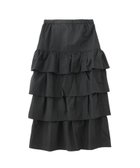 【ローズバッド/ROSE BUD】のNYLON FRILL SKIRT BLACK|ID: prp329100004933893 ipo3291000000037031932