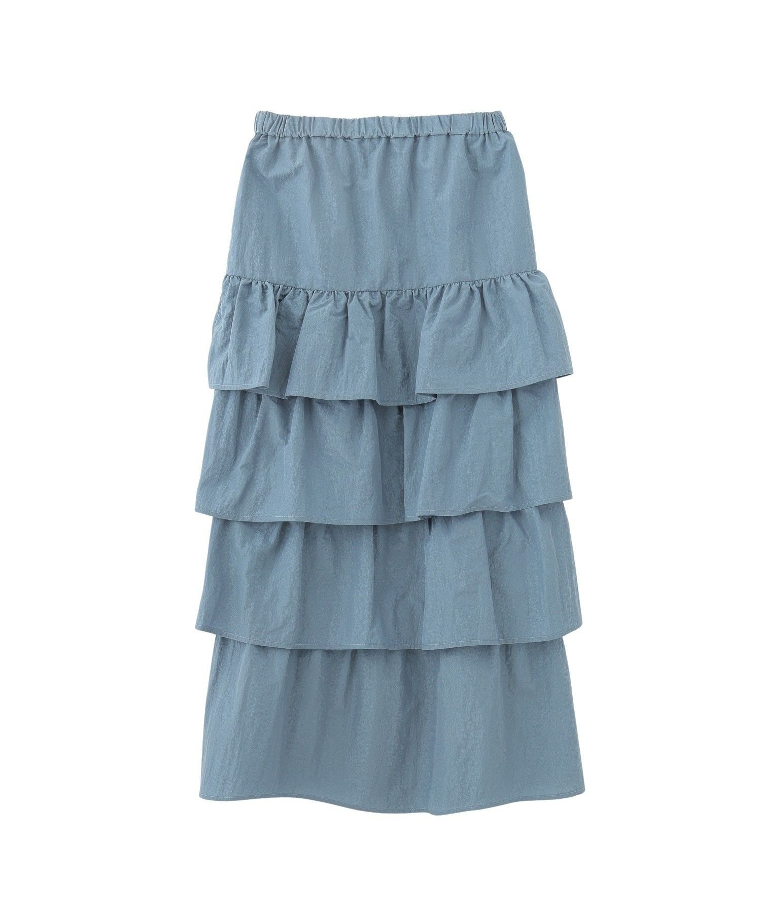 【ローズバッド/ROSE BUD】のNYLON FRILL SKIRT インテリア・キッズ・メンズ・レディースファッション・服の通販 founy(ファニー) 　ファッション　Fashion　レディースファッション　Fashion for Women　スカート　Skirts　スウェット / スエット　Sweatshirt, Sweatwear　スタンダード　Standard, Basic　ストレート　Straight, Straight Cut　フリル　Frill, Ruffle　おすすめ　Recommended / Our Picks　エレガント 上品　Elegant　BLUE|ID: prp329100004933893 ipo3291000000037031934