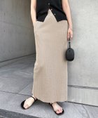 【アンドミー/andme】のセルフカット リブ ロング タイトスカート 人気、トレンドファッション・服の通販 founy(ファニー) ファッション Fashion レディースファッション Fashion for Women スカート Skirts おすすめ Recommended / Our Picks スリット Slit, Slit Detail タイトスカート Pencil Skirt, Tight Skirt ポケット Pocket, Pocket Detail ロング Long, Long-Length 楽ちん Easy Fit, Comfortable thumbnail グレージュ|ID: prp329100004933895 ipo3291000000037031940