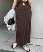 【アンドミー/andme】のセルフカット リブ ロング タイトスカート 人気、トレンドファッション・服の通販 founy(ファニー) ファッション Fashion レディースファッション Fashion for Women スカート Skirts おすすめ Recommended / Our Picks スリット Slit, Slit Detail タイトスカート Pencil Skirt, Tight Skirt ポケット Pocket, Pocket Detail ロング Long, Long-Length 楽ちん Easy Fit, Comfortable thumbnail ブラウン|ID: prp329100004933895 ipo3291000000037031941