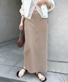 【アンドミー/andme】のセルフカット リブ ロング タイトスカート 人気、トレンドファッション・服の通販 founy(ファニー) ファッション Fashion レディースファッション Fashion for Women スカート Skirts おすすめ Recommended / Our Picks スリット Slit, Slit Detail タイトスカート Pencil Skirt, Tight Skirt ポケット Pocket, Pocket Detail ロング Long, Long-Length 楽ちん Easy Fit, Comfortable thumbnail ライトブラウン|ID: prp329100004933895 ipo3291000000037031942