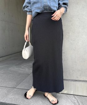 【アンドミー/andme】のセルフカット リブ ロング タイトスカート 大人の最旬トレンドファッション＆コーディネート founy(ファウニー) ファッション Fashion レディースファッション Fashion for Women スカート Skirts おすすめ Recommended / Our Picks スリット Slit, Slit Detail タイトスカート Pencil Skirt, Tight Skirt ポケット Pocket, Pocket Detail ロング Long, Long-Length 楽ちん Easy Fit, Comfortable |ID:prp329100004933895