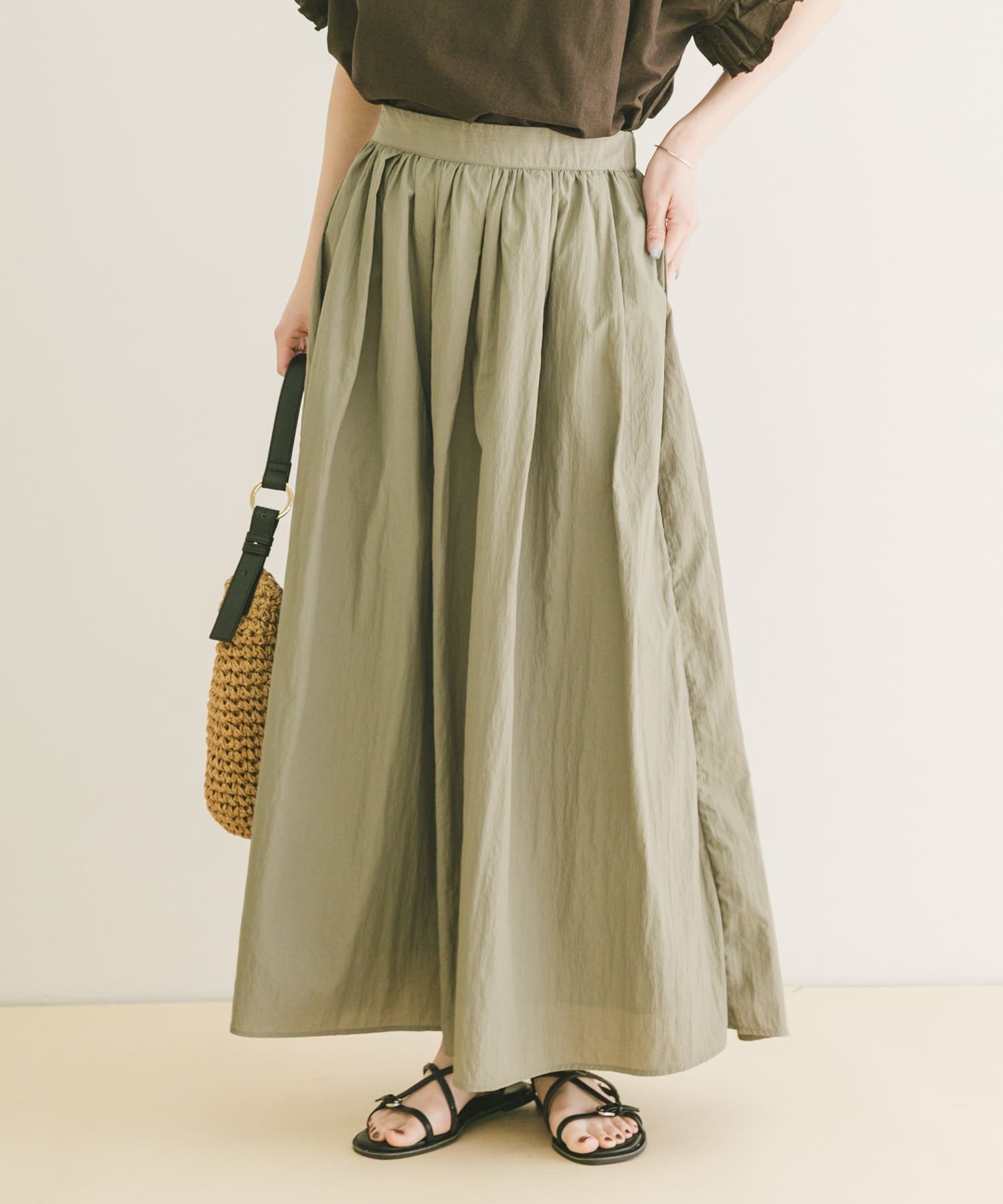 【アイテムズアーバンリサーチ/ITEMS URBAN RESEARCH】のワッシャーナイロンギャザースカート インテリア・キッズ・メンズ・レディースファッション・服の通販 founy(ファニー) 　ファッション　Fashion　レディースファッション　Fashion for Women　スカート　Skirts　2026年　2026　ギャザー　Gathered, Ruffled　エレガント 上品　Elegant　夏　Summer　S/S・春夏　SS, Spring/Summer, Warm Season　カーキ|ID: prp329100004933904 ipo3291000000037031979