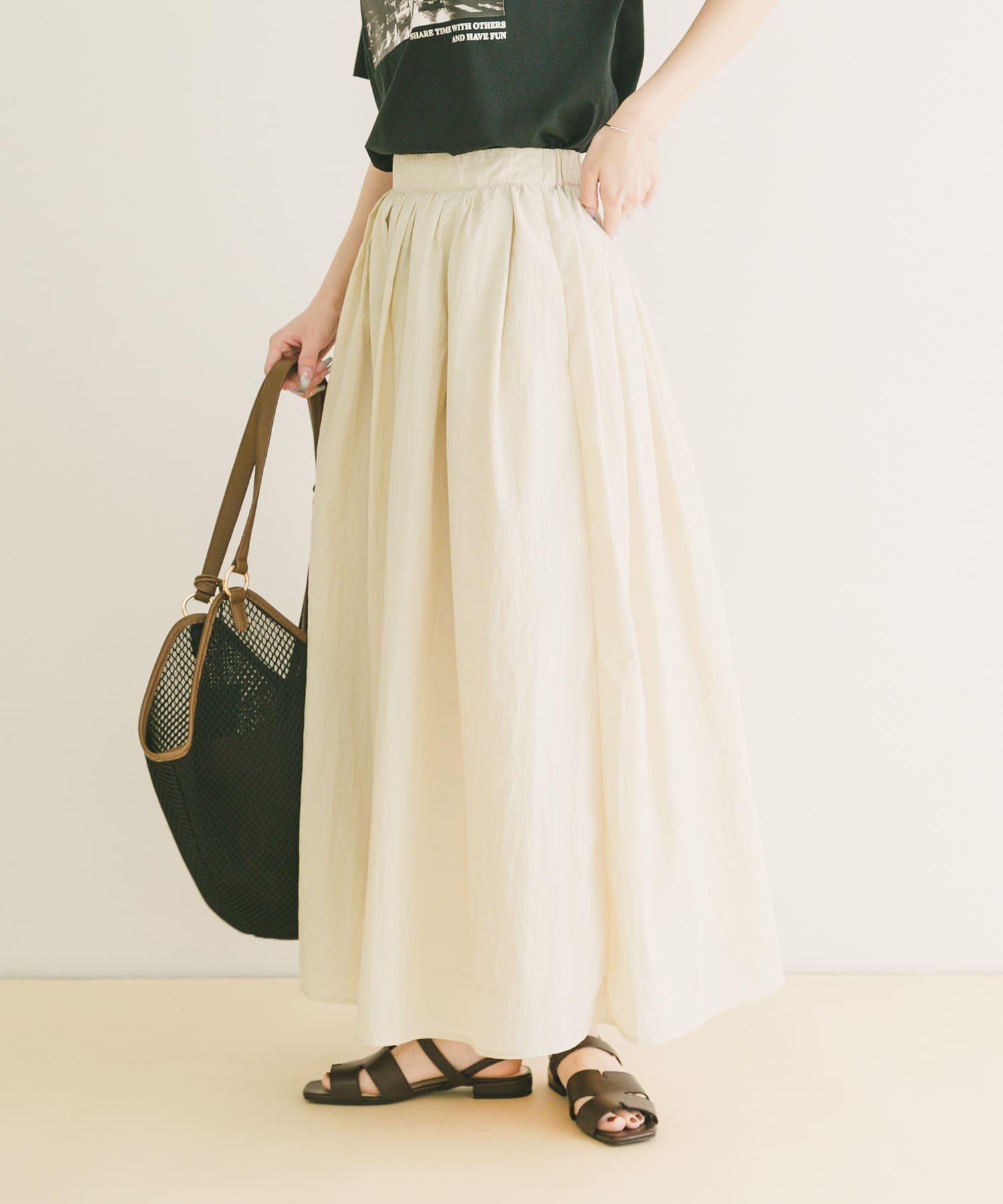 【アイテムズアーバンリサーチ/ITEMS URBAN RESEARCH】のワッシャーナイロンギャザースカート インテリア・キッズ・メンズ・レディースファッション・服の通販 founy(ファニー) 　ファッション　Fashion　レディースファッション　Fashion for Women　スカート　Skirts　2026年　2026　ギャザー　Gathered, Ruffled　エレガント 上品　Elegant　夏　Summer　S/S・春夏　SS, Spring/Summer, Warm Season　ホワイト系その他|ID: prp329100004933904 ipo3291000000037031980