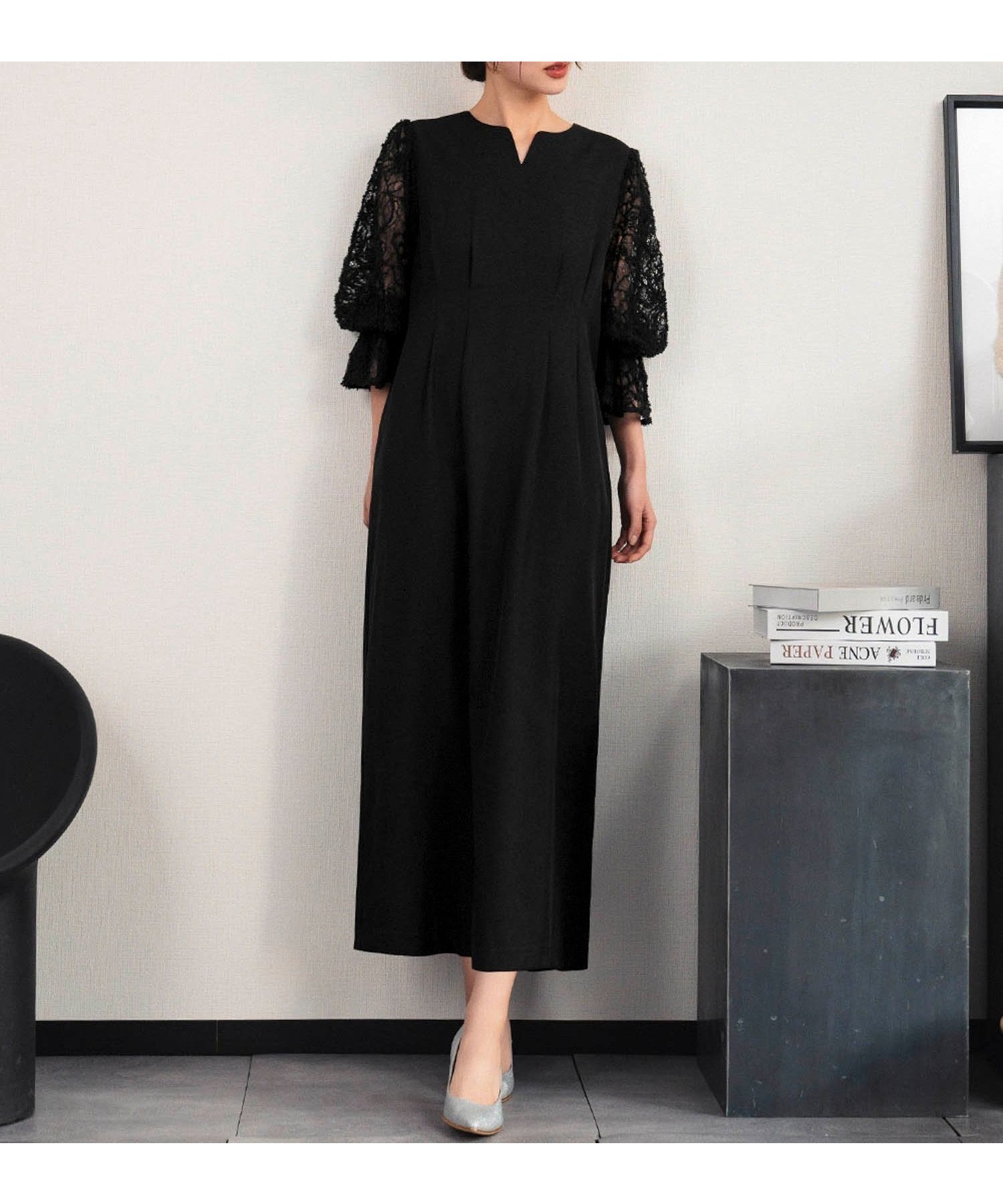 【その他のブランド/Other】の【喪服・礼服】フォーマルワンピース レース Aライン 結婚式 ブラックフォーマル 人気、トレンドファッション・服の通販 founy(ファニー) 　ファッション　Fashion　レディースファッション　Fashion for Women　ワンピース　Dresses　アクセサリー　Fashion Accessories　エレガント 上品　Elegant　カフス　Cuff Design　ショルダー　Shoulder, Shoulder Strap　ストレッチ　Stretch, Stretchy Fabric　ツイル　Twist, Twisted Detail　ドレス　Dress, One-Piece　フェザー　Feather, Feather Detail　フォーマル　Formal, Dressy　ポケット　Pocket, Pocket Detail　レース　Lace, Lace Fabric　楽ちん　Easy Fit, Comfortable　再入荷　Restock / Back in Stock　おすすめ　Recommended / Our Picks　セレモニー　Ceremony　入学式　Entrance Ceremony　卒業式　Graduation Ceremony　ビジネス 仕事 通勤　Business / Work / Commuting　結婚式　Wedding　二次会　After Party　 other-1|ID: prp329100004933909 ipo3291000000037031999