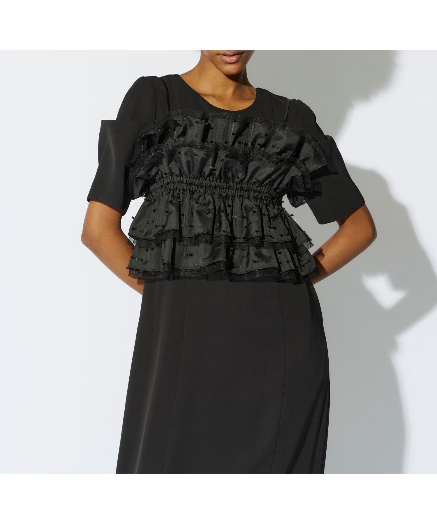 【その他のブランド/Other】の【2点セット】結婚式・二次会対応 ビスチェドレス インテリア・キッズ・メンズ・レディースファッション・服の通販 founy(ファニー) 　ファッション　Fashion　レディースファッション　Fashion for Women　トップス・カットソー　Cut & Sew Tops　ビスチェ　Bustiers & Corset Tops / Layered Bustier Style　ワンピース　Dresses　フォーマル・パーティードレス・結婚式用ドレス　Elegant & Casual Dresses　シンプル　Simple, Minimal　ストレート　Straight, Straight Cut　タフタ　Taffeta, Structured Fabric　チュール　Tulip, Tulip Motif　ドレス　Dress, One-Piece　バランス　Balance, Style Balance　ビスチェ　Bustier, Corset Top　リボン　Ribbon, Bow　おすすめ　Recommended / Our Picks　セレモニー　Ceremony　結婚式　Wedding　披露宴　Wedding Reception　二次会　After Party　ブラック|ID: prp329100004933910 ipo3291000000037032006