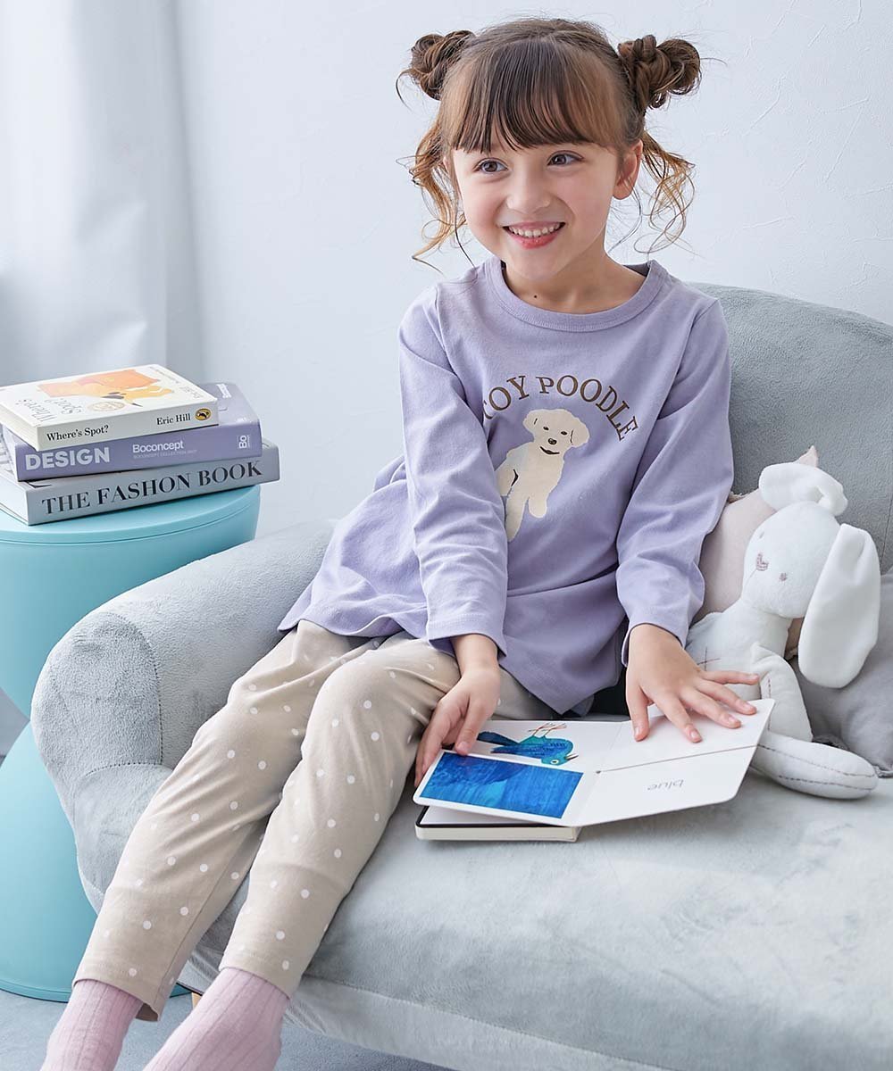 【デビロック/devirock / KIDS】の綿100% デビラボ ROOM ガールズ長袖パジャマ 子供服 キッズ 女の子 部屋着 綿 26SS インテリア・キッズ・メンズ・レディースファッション・服の通販 founy(ファニー) 　ファッション　Fashion　キッズファッション　Fashion for Kids　長袖　Long Sleeve, Full Sleeve　パジャマ　Pajamas, Sleepwear　プリント　Print, Printed Pattern　おすすめ　Recommended / Our Picks　お家時間・ステイホーム　Stay Home / At Home　旅行　Travel　2026年　2026　062-プードル-Gブルー|ID: prp329100004935991 ipo3291000000037040725