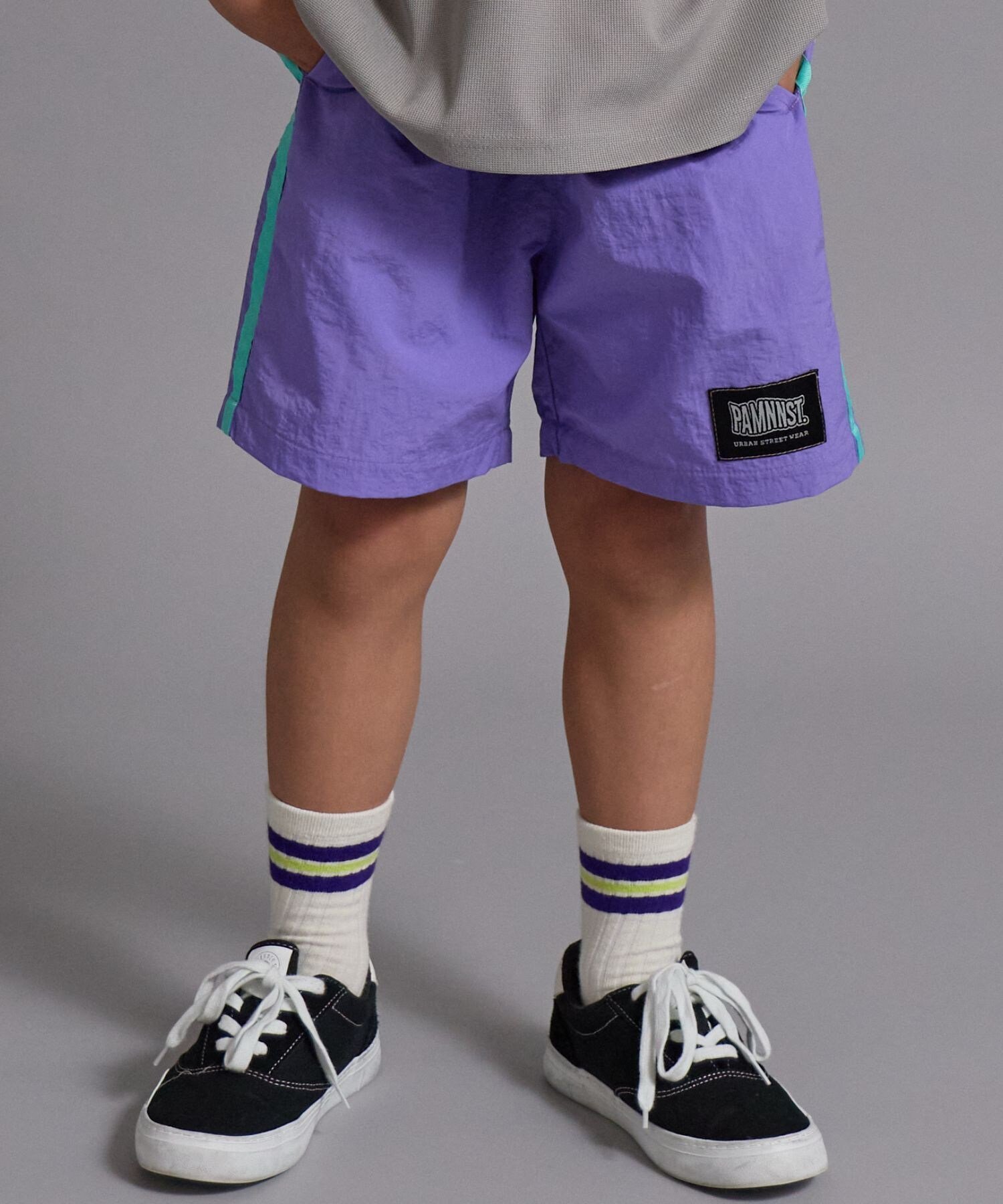 【ペアマノン/pairmanon / KIDS】の【90~160cm】【水陸両用】ナイロン ラインショートパンツ【PAIRMANON STREET】 インテリア・キッズ・メンズ・レディースファッション・服の通販 founy(ファニー) 　ファッション　Fashion　キッズファッション　Fashion for Kids　ボトムス　Bottoms　アウトドア　Outdoor Clothing　トレンド　Trend, Trending Now　フィット　Fit, Slim Fit　ボトム　Bottoms, Lower Wear　パープル90|ID: prp329100004935995 ipo3291000000037040758