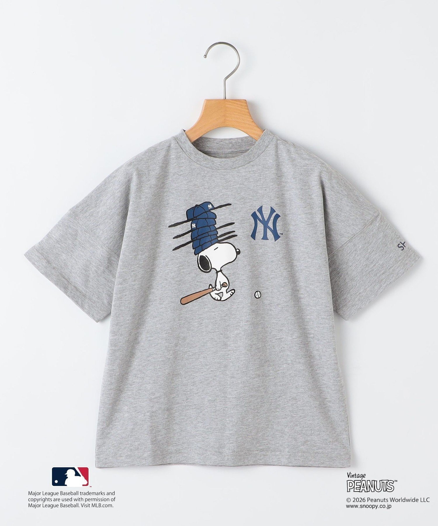 【シップス/SHIPS / KIDS】のSHIPS KIDS 130~170cm / PEANUTS*MLB プリント Tシャツ インテリア・キッズ・メンズ・レディースファッション・服の通販 founy(ファニー) 　ファッション　Fashion　キッズファッション　Fashion for Kids　アメリカン　American Style　春　Spring　グラフィック　Graphic, Graphic Design　コラボ　Collaboration, Collab　ショルダー　Shoulder, Shoulder Strap　スペシャル　Special, Limited Edition　スポーツ　Sports, Activewear　ドロップ　Drop Shoulder, Dropped Style　プリント　Print, Printed Pattern　S/S・春夏　SS, Spring/Summer, Warm Season　おすすめ　Recommended / Our Picks　夏　Summer　ギフト プレゼント　Gift / Present　2026年　2026　グレー|ID: prp329100004935998 ipo3291000000037040768