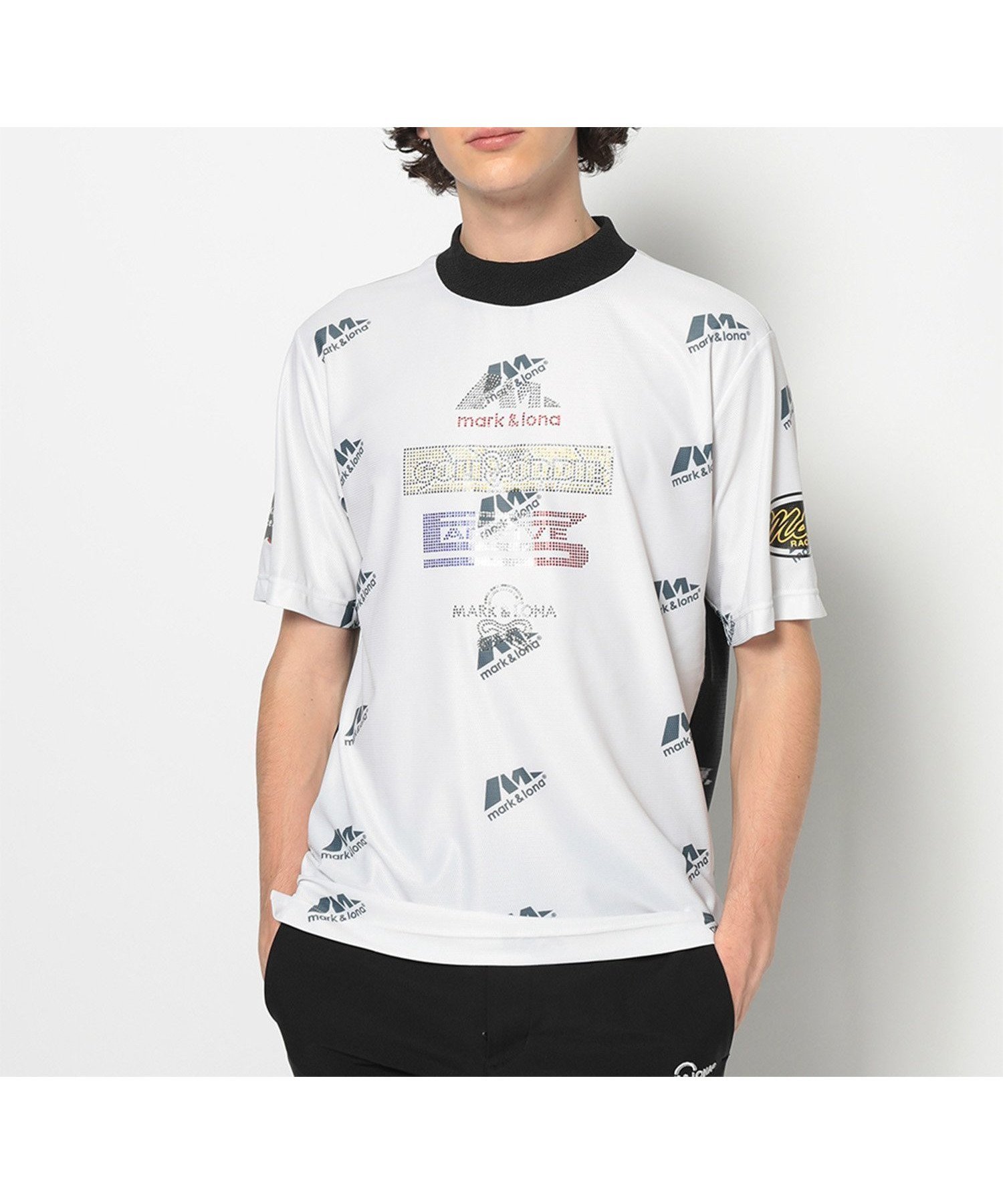 【その他のブランド/Other】のMEN インテリア・キッズ・メンズ・レディースファッション・服の通販 founy(ファニー) 　ファッション　Fashion　メンズファッション　Fashion for Men　2025年　2025　2025春夏・S/S　Spring/Summer 2025 SS25　グラフィック　Graphic, Graphic Design　ストレッチ　Stretch, Stretchy Fabric　スポーティ　Sporty, Casual Athletic　フロント　Front, Front Design　プリント　Print, Printed Pattern　メッシュ　Mesh, Net Fabric　モックネック　Mock Neck, Short Turtleneck　ラウンド　Round, Round Neck　夏　Summer　WHITE|ID: prp329100004936005 ipo3291000000037040801