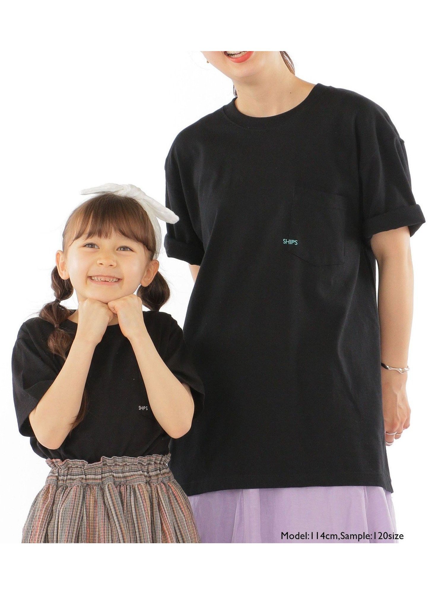 【シップス/SHIPS / KIDS】の【WEB限定】SHIPS KIDS 100~160cm / 家族おそろい SHIPS マイクロロゴ TEE インテリア・キッズ・メンズ・レディースファッション・服の通販 founy(ファニー) 　ファッション　Fashion　キッズファッション　Fashion for Kids　オレンジ　Orange　ショート　Short, Short Length　スリーブ　Sleeve, Long Sleeve / Short Sleeve　ポケット　Pocket, Pocket Detail　ラベンダー　Lavender　リラックス　Relax, Relaxed Fit　ロング　Long, Long-Length　ブラック|ID: prp329100004936028 ipo3291000000037040915