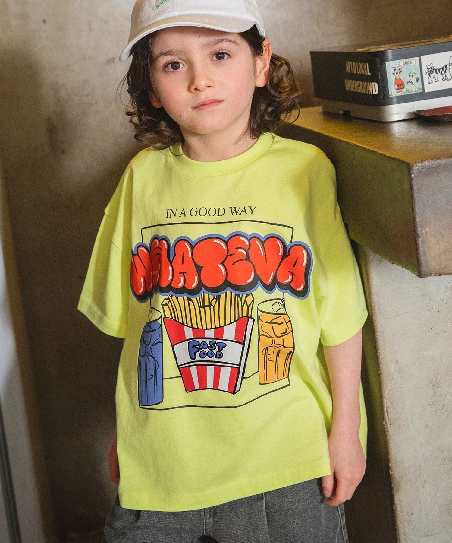 【エフオー オンラインストア/F.O.Online Store / KIDS】の【リンク】B NEWJACK グラフィックTシャツ インテリア・キッズ・メンズ・レディースファッション・服の通販 founy(ファニー) 　ファッション　Fashion　キッズファッション　Fashion for Kids　グラフィック　Graphic, Graphic Design　人気　Popular, Best Seller　プリント　Print, Printed Pattern　半袖　Short Sleeve, Half Sleeve　ライム|ID: prp329100004936029 ipo3291000000037040930