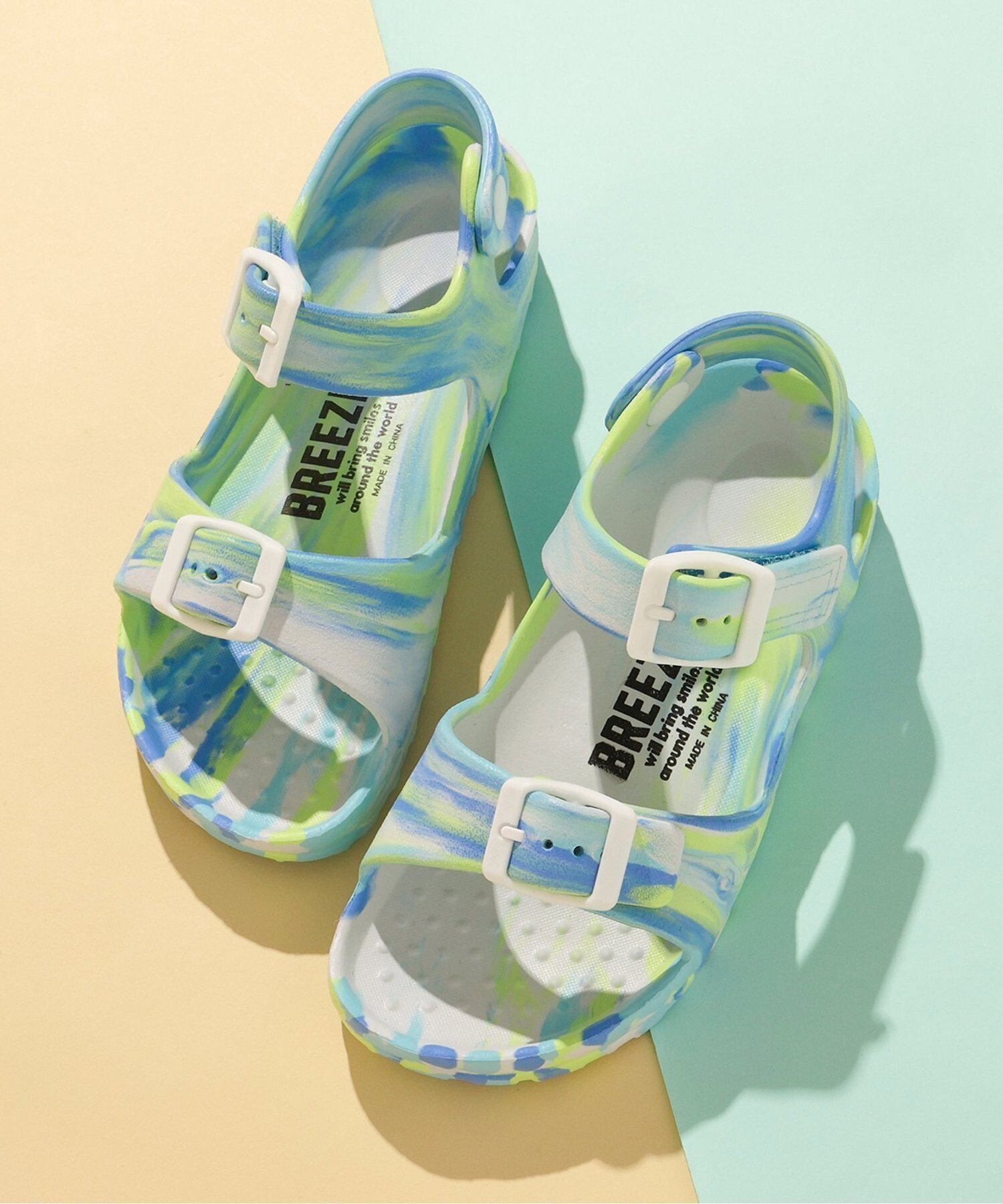 【エフオー オンラインストア/F.O.Online Store / KIDS】の【26年新作】EVAサンダル インテリア・キッズ・メンズ・レディースファッション・服の通販 founy(ファニー) 　ファッション　Fashion　キッズファッション　Fashion for Kids　おすすめ　Recommended / Our Picks　サンダル　Sandals, Summer Shoes　マーブル　Marble, Marble Pattern　人気　Popular, Best Seller　夏　Summer　定番　Standard, Basic Item　ブルー|ID: prp329100004936034 ipo3291000000037040969