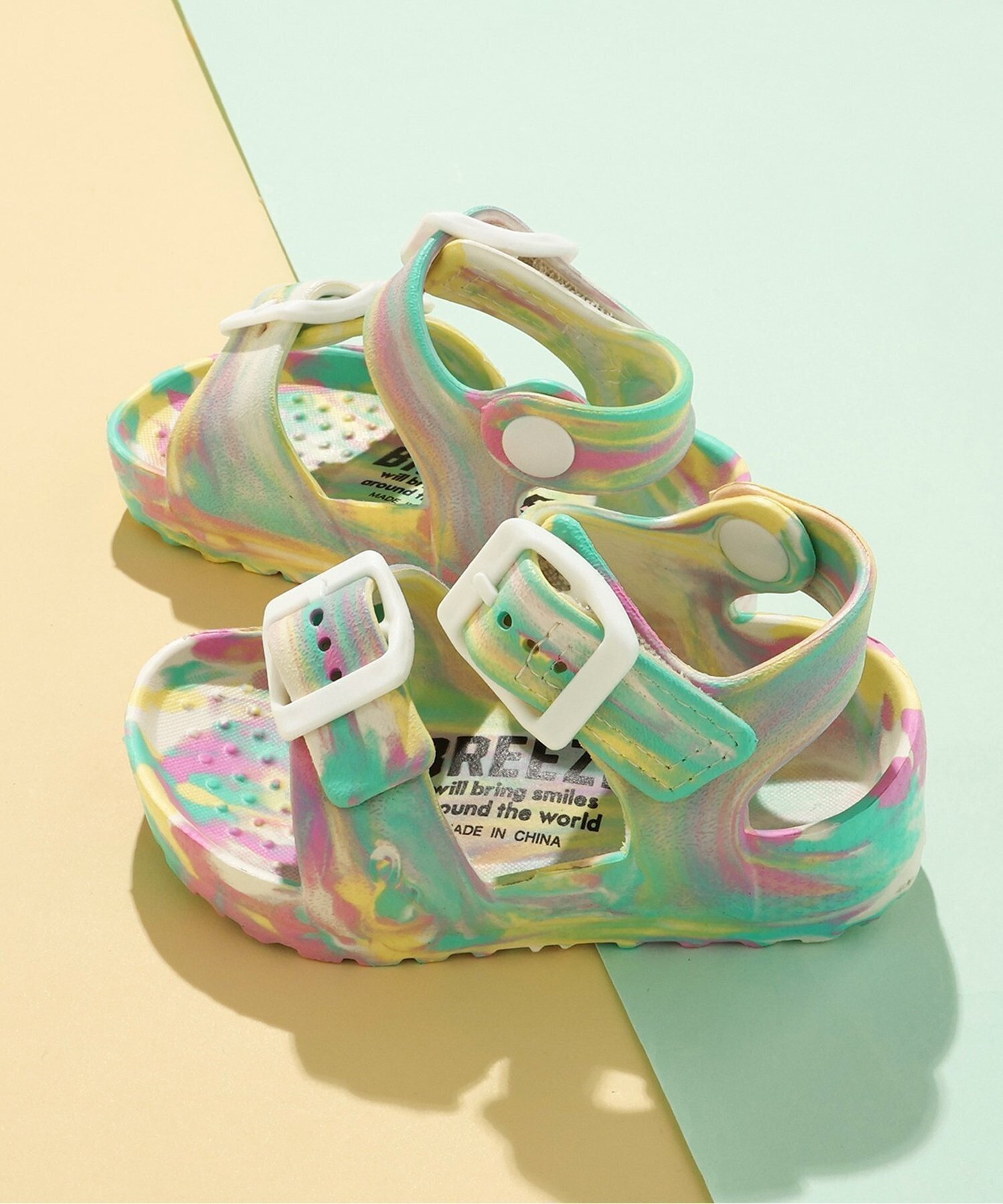【エフオー オンラインストア/F.O.Online Store / KIDS】の【26年新作】EVAサンダル インテリア・キッズ・メンズ・レディースファッション・服の通販 founy(ファニー) 　ファッション　Fashion　キッズファッション　Fashion for Kids　おすすめ　Recommended / Our Picks　サンダル　Sandals, Summer Shoes　マーブル　Marble, Marble Pattern　人気　Popular, Best Seller　夏　Summer　定番　Standard, Basic Item　マルチカラー1|ID: prp329100004936034 ipo3291000000037040975