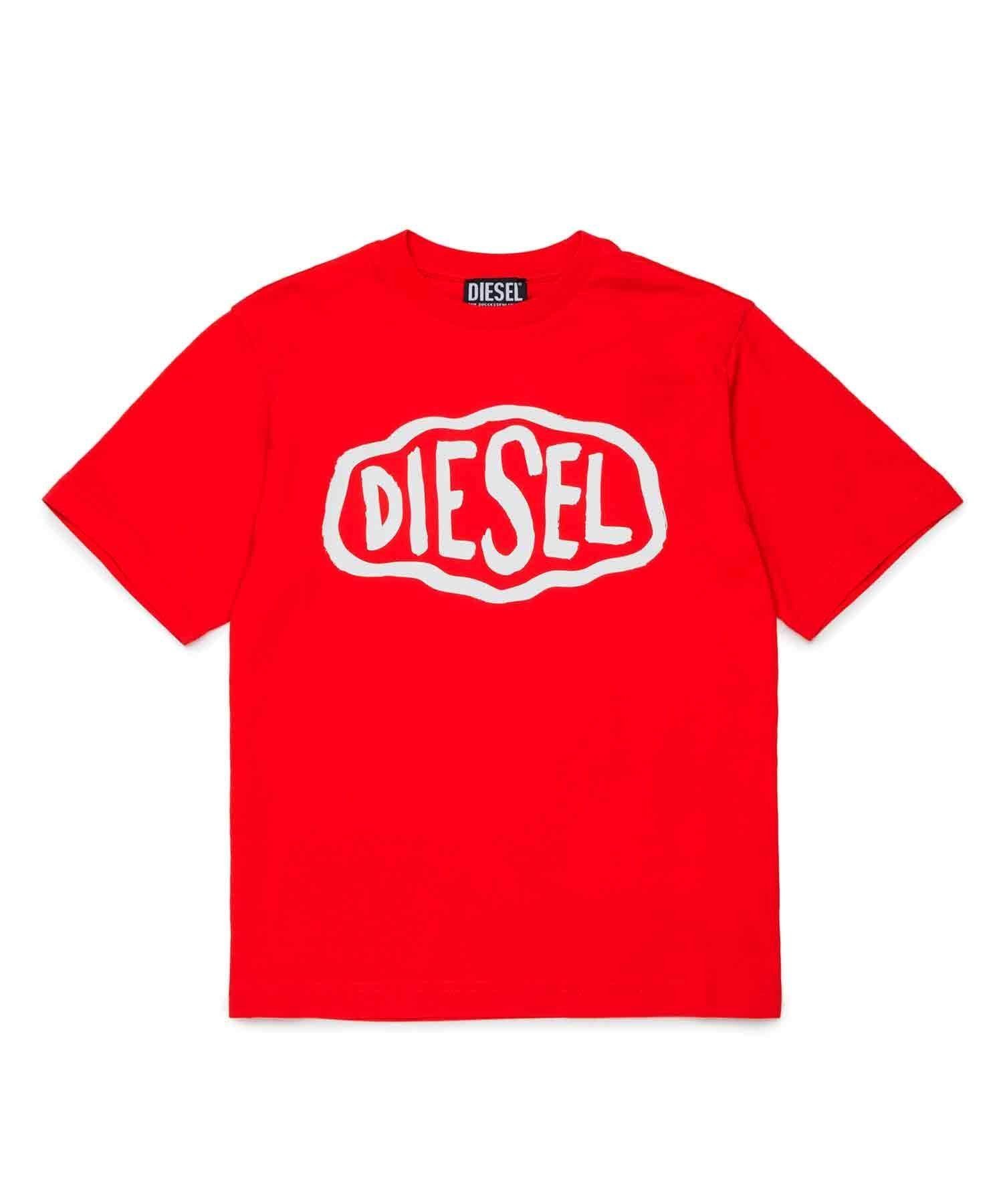 【シフォン/SHIFFON / KIDS】のDIESEL ディーゼル Kids Junior ブランドロゴ半袖Tシャツカットソー インテリア・キッズ・メンズ・レディースファッション・服の通販 founy(ファニー) 　ファッション　Fashion　キッズファッション　Fashion for Kids　トップス・カットソー　Cut & Sew Tops　アクセサリー　Fashion Accessories　カットソー　Cut and Sewn Top　コレクション　Collection, Seasonal Line　デニム　Denim, Jeans Material　プレミアム　Premium, High-End　半袖　Short Sleeve, Half Sleeve　ラグジュアリー　Luxury, Elegant　レッド|ID: prp329100004936038 ipo3291000000037041006