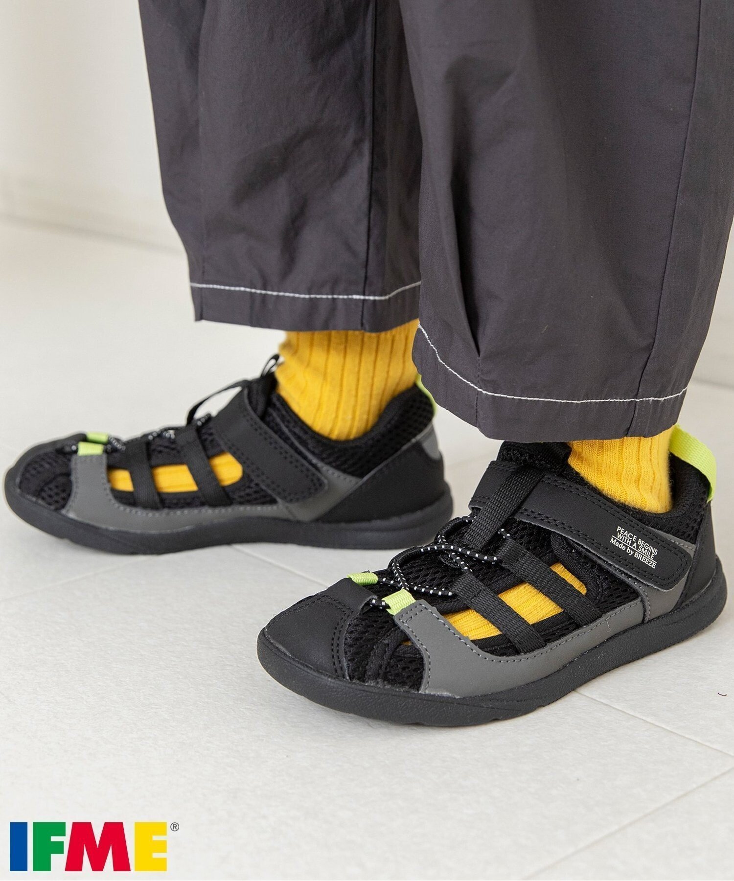 【エフオー オンラインストア/F.O.Online Store / KIDS】のIFME 別注ウォーターサンダル インテリア・キッズ・メンズ・レディースファッション・服の通販 founy(ファニー) 　ファッション　Fashion　キッズファッション　Fashion for Kids　おすすめ　Recommended / Our Picks　ウォーター　Water　サンダル　Sandals, Summer Shoes　別注　Limited Edition, Custom Order　夏　Summer　ブラック|ID: prp329100004936039 ipo3291000000037041011