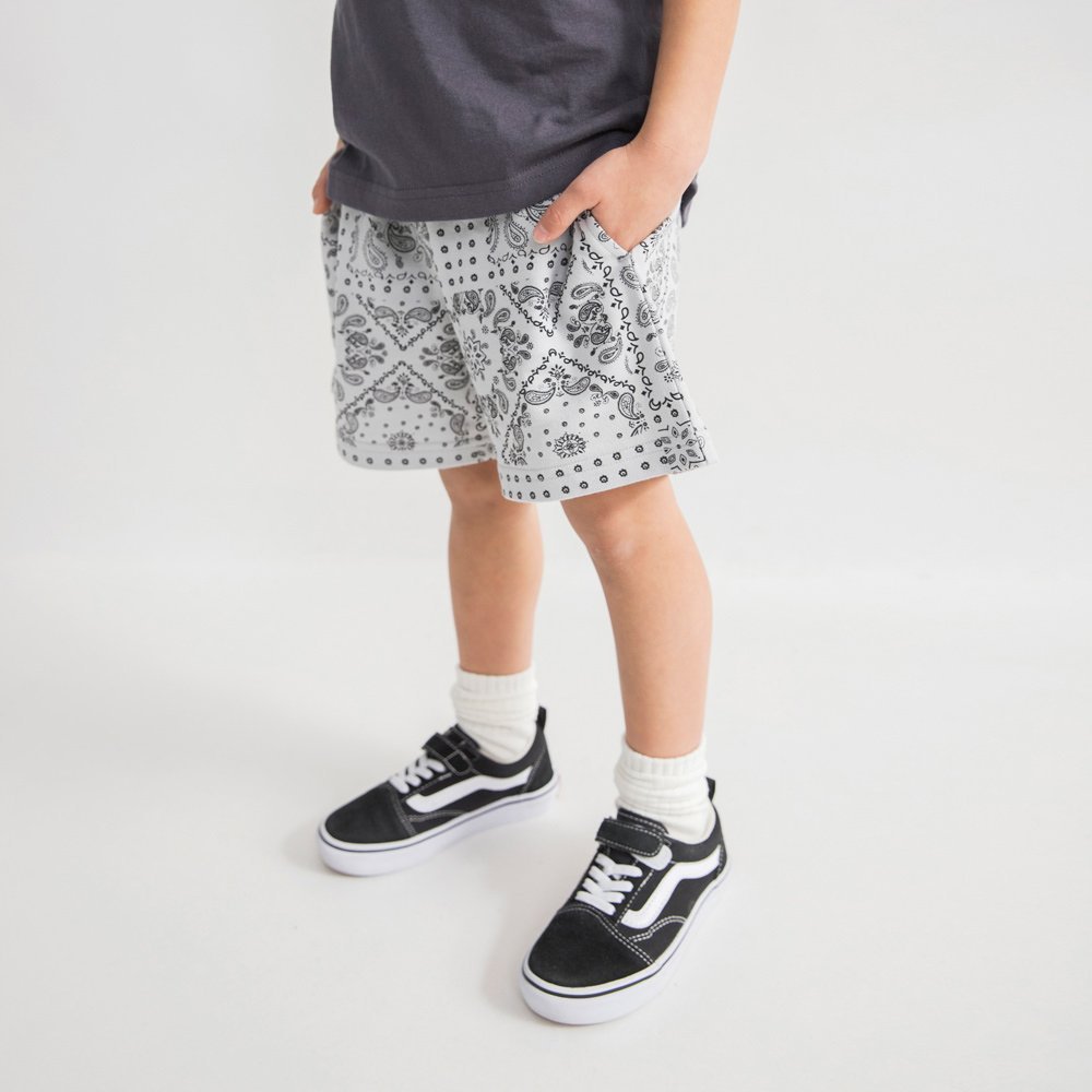 【ブランシェス/branshes / KIDS】の【WEB限定/DRC】カラバリカットハーフパンツ インテリア・キッズ・メンズ・レディースファッション・服の通販 founy(ファニー) 　ファッション　Fashion　キッズファッション　Fashion for Kids　ボトムス　Bottoms　ハーフ　Half, Half-Length　ボーイズ　Boyish, Boy Style　ポケット　Pocket, Pocket Detail　プチプライス・低価格　Affordable / Budget Price　おすすめ　Recommended / Our Picks　94:グレー_バンダナ柄|ID: prp329100004936043 ipo3291000000037041032