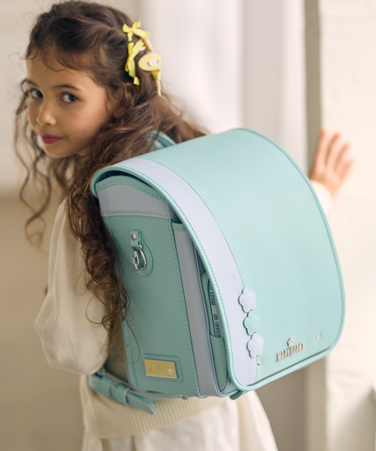 【シフォン/SHIFFON / KIDS】のMARY QUANT(マリークヮント)/トリプルデイジーランドセル インテリア・キッズ・メンズ・レディースファッション・服の通販 founy(ファニー) 　ファッション　Fashion　キッズファッション　Fashion for Kids　クッション　Cushion, Throw Pillow　ダメージ　Distressed, Destroyed　チャーム　Charm, Pendant　ツイード　Twill, Twill Weave　フィット　Fit, Slim Fit　フラット　Flat, Flat Shoes　プリント　Print, Printed Pattern　ポケット　Pocket, Pocket Detail　ミックス　Mix, Mixed Style　ミニスカート　Mini Skirt, Short Skirt　ラウンド　Round, Round Neck　MINT GREEN|ID: prp329100004936045 ipo3291000000037041048