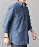 【シップス/SHIPS / MEN】のSHIPS any 洗濯機可能 コットン/リネン 7分袖 スキッパー プルオーバー シャツ 26SS ブルー|ID: prp329100004936051 ipo3291000000037041083