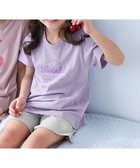 【デビロック/devirock / KIDS】の綿100% デビラボROOM ガールズ半袖パジャマ 子供服 キッズ 女の子 パジャマ 26SS 人気、トレンドファッション・服の通販 founy(ファニー) ファッション Fashion キッズファッション Fashion for Kids パジャマ Pajamas, Sleepwear 半袖 Short Sleeve, Half Sleeve おすすめ Recommended / Our Picks お家時間・ステイホーム Stay Home / At Home 旅行 Travel 2026年 2026 thumbnail 004-ロゴ2-Sバイオレット|ID: prp329100004936073 ipo3291000000037041197