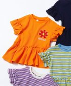 【エフオー オンラインストア/F.O.Online Store / KIDS】のフラワーワッペンペプラムモチーフTシャツ 人気、トレンドファッション・服の通販 founy(ファニー) ファッション Fashion キッズファッション Fashion for Kids 半袖 Short Sleeve, Half Sleeve thumbnail オレンジ|ID: prp329100004936074 ipo3291000000037041211
