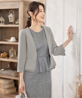 【ドレス/DRESS+】のぺプラジャケット風パーティーボレロ 大人の最旬トレンドファッション＆コーディネート founy(ファウニー) ファッション Fashion レディースファッション Fashion for Women アウター Coat / Outerwear Collection レディースジャケット・軽アウター Jackets ボレロ・ショート丈ジャケット / ドレス羽織りに Boleros & Short Jackets スリット Slit, Slit Detail トレンド Trend, Trending Now ペプラム Peplum, Flared Hem ボレロ Bolero, Short Cardigan おすすめ Recommended / Our Picks 入学式 Entrance Ceremony 卒業式 Graduation Ceremony 結婚式 Wedding ビジネス 仕事 通勤 Business / Work / Commuting |ID:prp329100004936083