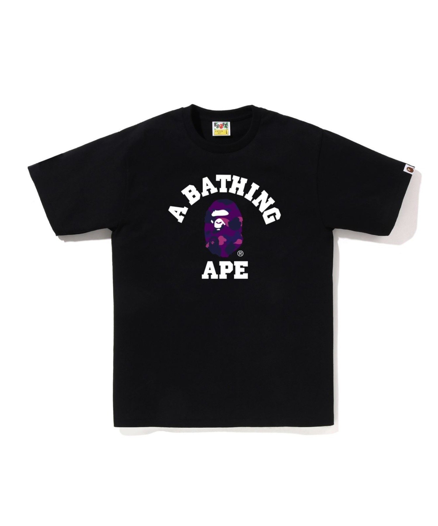 【ア ベイシング エイプ/A BATHING APE】のCOLOR CAMO COLLEGE TEE インテリア・キッズ・メンズ・レディースファッション・服の通販 founy(ファニー) 　ファッション　Fashion　レディースファッション　Fashion for Women　インナー　Innerwear　ショート　Short, Short Length　スリーブ　Sleeve, Long Sleeve / Short Sleeve　フロント　Front, Front Design　プリント　Print, Printed Pattern　ラバー　Rubber, Rubber Sole　BK×PP|ID: prp329100004936106 ipo3291000000037041324