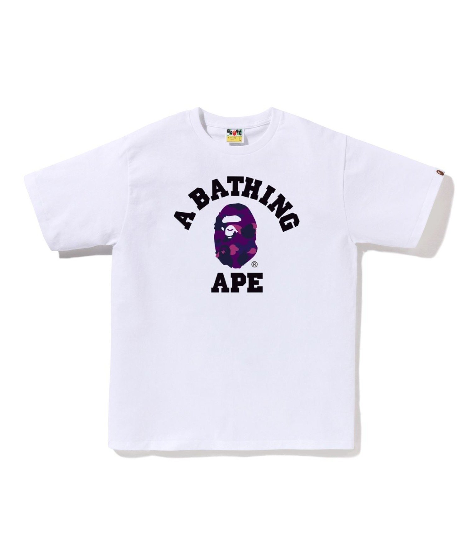 【ア ベイシング エイプ/A BATHING APE】のCOLOR CAMO COLLEGE TEE インテリア・キッズ・メンズ・レディースファッション・服の通販 founy(ファニー) 　ファッション　Fashion　レディースファッション　Fashion for Women　インナー　Innerwear　ショート　Short, Short Length　スリーブ　Sleeve, Long Sleeve / Short Sleeve　フロント　Front, Front Design　プリント　Print, Printed Pattern　ラバー　Rubber, Rubber Sole　WH×PP|ID: prp329100004936106 ipo3291000000037041327
