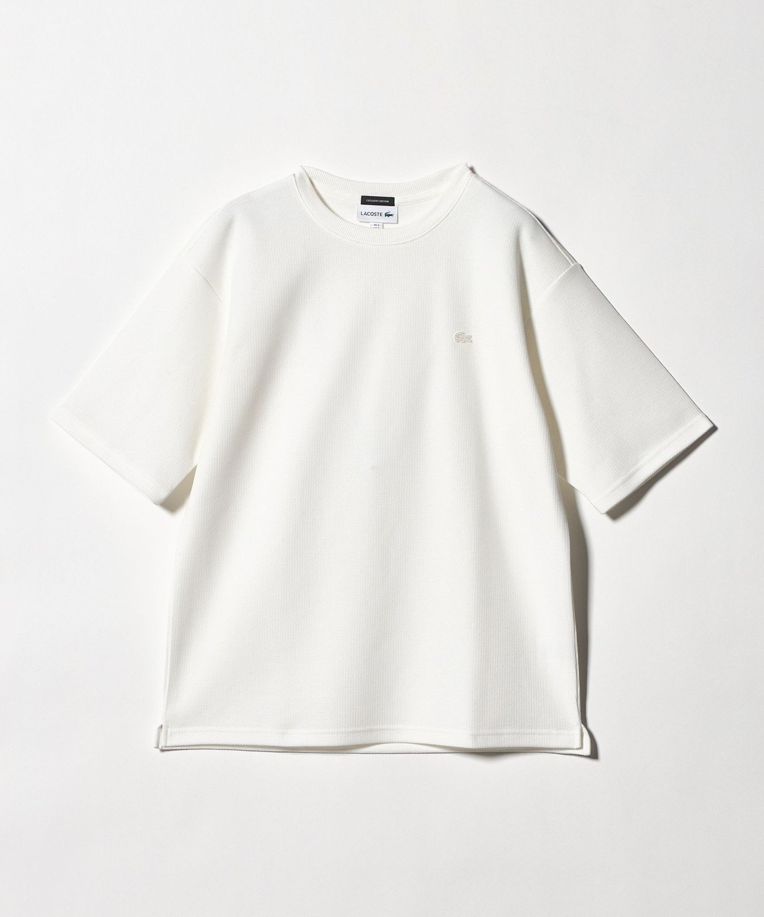 【ビューティ&ユース ユナイテッドアローズ/BEAUTY&YOUTH / UNITED ARROWS / MEN】のLACOSTE for BEAUTY YOUTH ワントーン ショートスリーブ Tシャツ インテリア・キッズ・メンズ・レディースファッション・服の通販 founy(ファニー) 　ファッション　Fashion　メンズファッション　Fashion for Men　鹿の子　Piqué, Kanoko Fabric　ショート　Short, Short Length　スラックス　Slacks, Dress Pants　スリーブ　Sleeve, Long Sleeve / Short Sleeve　デニム　Denim, Jeans Material　バランス　Balance, Style Balance　フランス　France, French　ポロシャツ　Polo Shirt, Collared Tee　別注　Limited Edition, Custom Order　メンズ　Men's, Menswear　リラックス　Relax, Relaxed Fit　エレガント 上品　Elegant　WHITE|ID: prp329100004936107 ipo3291000000037041330