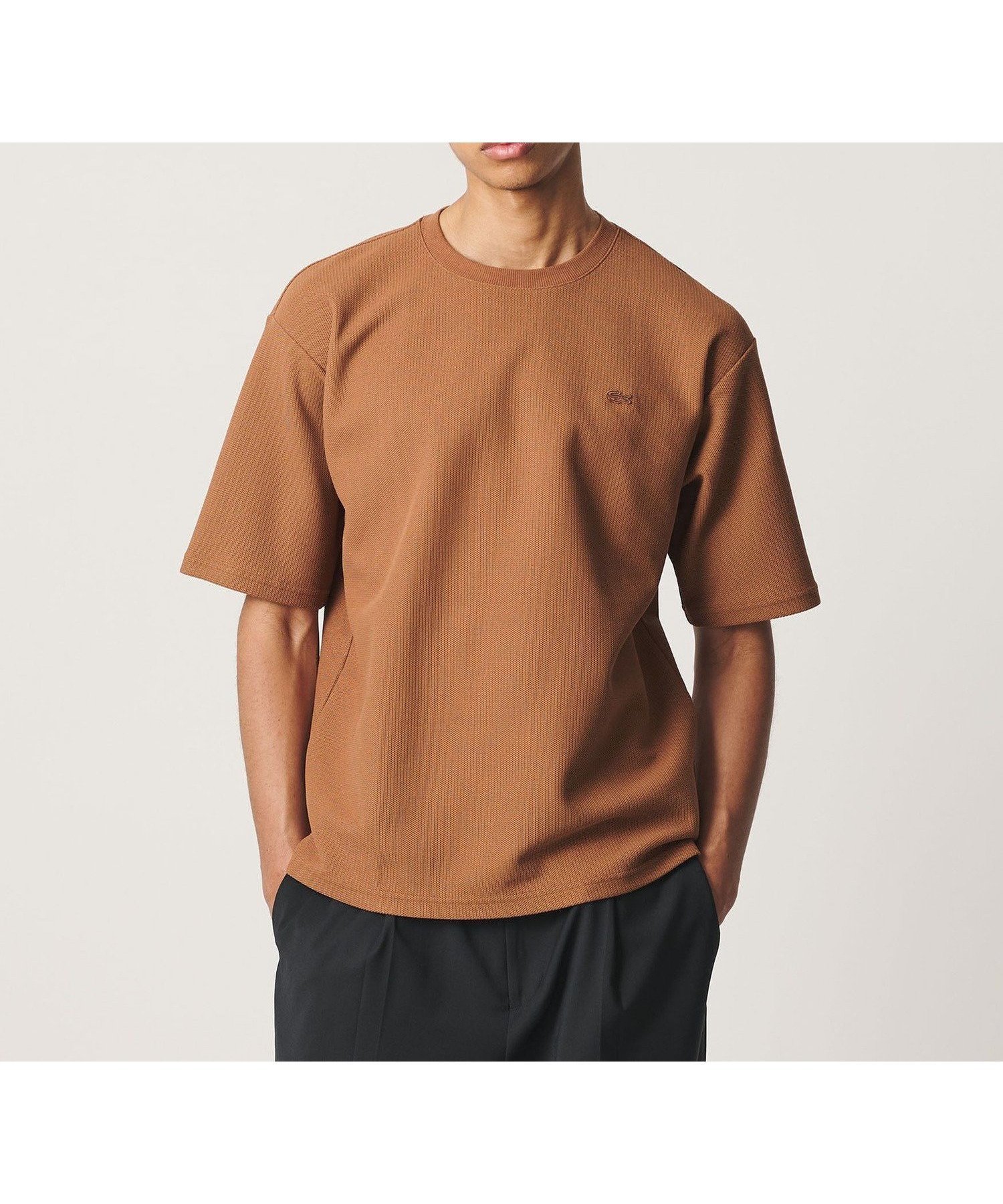 【ビューティ&ユース ユナイテッドアローズ/BEAUTY&YOUTH / UNITED ARROWS / MEN】のLACOSTE for BEAUTY YOUTH ワントーン ショートスリーブ Tシャツ インテリア・キッズ・メンズ・レディースファッション・服の通販 founy(ファニー) 　ファッション　Fashion　メンズファッション　Fashion for Men　鹿の子　Piqué, Kanoko Fabric　ショート　Short, Short Length　スラックス　Slacks, Dress Pants　スリーブ　Sleeve, Long Sleeve / Short Sleeve　デニム　Denim, Jeans Material　バランス　Balance, Style Balance　フランス　France, French　ポロシャツ　Polo Shirt, Collared Tee　別注　Limited Edition, Custom Order　メンズ　Men's, Menswear　リラックス　Relax, Relaxed Fit　エレガント 上品　Elegant　MD.BROWN|ID: prp329100004936107 ipo3291000000037041333