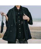 【レプシィム ローリーズファーム/LEPSIM LOWRYS FARM】の《リネンライクドライシリーズ》ルーズ切り替え5分袖Wジャケット 人気、トレンドファッション・服の通販 founy(ファニー) ファッション Fashion レディースファッション Fashion for Women アウター Coat / Outerwear Collection レディースジャケット・軽アウター Jackets シフォン Chiffon, Lightweight Fabric ジャケット Jacket, Outerwear セットアップ Set-Up, Coordinated Outfit トレンド Trend, Trending Now ラップ Wrap, Wrap Design ルーズ Loose, Oversized 人気 Popular, Best Seller 今季 This Season, Current Season 夏 Summer thumbnail ブラック09|ID: prp329100004936135 ipo3291000000037041419